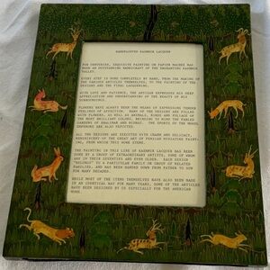 Hand painted Kashmir lacquer photo frame